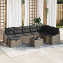 Sofa Sæt med pude 8 pcs polyrattan