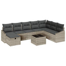Sofa Sæt med pude 9 pcs polyrattan