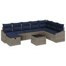 Sofa Sæt med pude 6 pcs polyrattan