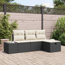 Sofa Sæt med pude 4 pcs polyrattan