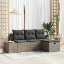 Sofa Sæt med pude 4 pcs polyrattan