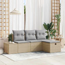 Sofa Sæt med pude 4 pcs polyrattan