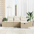 Sofa Sæt med pude 4 pcs polyrattan