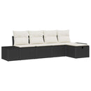 Sofa Sæt med pude 5 pcs polyrattan