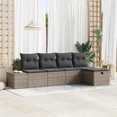 Sofa Sæt med pude 5 pcs polyrattan