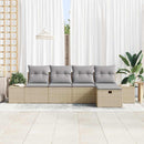 Sofa Sæt med pude 5 pcs polyrattan