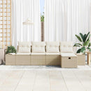Sofa Sæt med pude 5 pcs polyrattan
