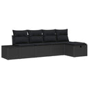 Sofa Sæt med pude 6 pcs polyrattan