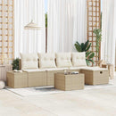 Sofa Sæt med pude 6 pcs polyrattan