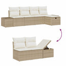 Sofa Sæt med pude 6 pcs polyrattan