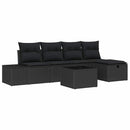 Sofa Sæt med pude 5 pcs polyrattan