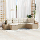 Sofa Sæt med pude 6 pcs polyrattan