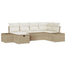 Sofa Sæt med pude 6 pcs polyrattan