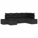 Sofa Sæt med pude 6 pcs polyrattan