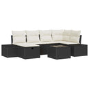 Sofa Sæt med pude 7 pcs polyrattan