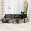 Sofa Sæt med pude 7 pcs polyrattan