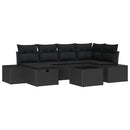 Sofa Sæt med pude 6 pcs polyrattan