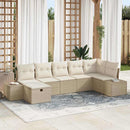 Sofa Sæt med pude 7 pcs polyrattan