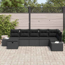 Sofa Sæt med pude 7 pcs polyrattan