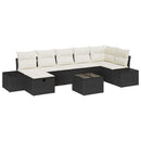 Sofa Sæt med pude 8 pcs polyrattan