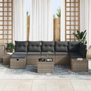 Sofa Sæt med pude 7 pcs polyrattan