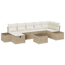 Sofa Sæt med pude 8 pcs polyrattan