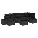 Sofa Sæt med pude 8 pcs polyrattan