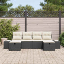 Havesofa Sæt med pude med opbevaring 6 pcs polyrattan