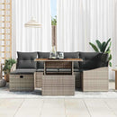 Havesofa Sæt 7 stk. Grå polyrattan