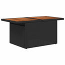 Havesofa Sæt 7 stk. Sort polyrattan