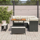 Havesofa Sæt 8 stk. Sort polyrattan