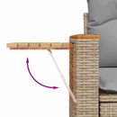 Havesofa Sæt med pude 8 pcs Beige og lys grå