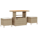 Havesofa Sæt med pude 11 pcs Beige og creme
