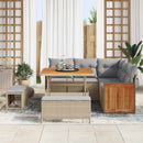 Havesofa Sæt med pude 8 pcs Beige og lys grå