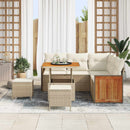Havesofa Sæt med pude 8 pcs Beige og creme