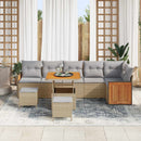 Havesofa Sæt med pude 9 pcs Beige og lys grå