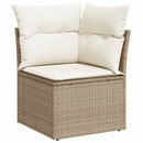 Havesofa Sæt med pude 9 pcs Beige og creme