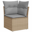 Havesofa Sæt med pude 9 pcs Beige og lys grå