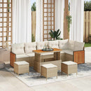 Havesofa Sæt med pude 10 pcs Beige og creme