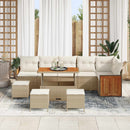 Havesofa Sæt med pude 10 pcs Beige og creme