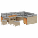 Havesofa Sæt med pude 12 pcs Beige og lys grå