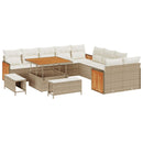 Havesofa Sæt med pude 13 pcs Beige og creme