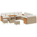 Havesofa Sæt med pude 13 pcs Beige og creme