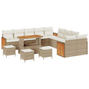 Havesofa Sæt med pude 14 pcs Beige og creme