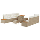 Havesofa Sæt med pude 11 pcs Beige og creme