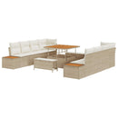 Havesofa Sæt med pude 11 pcs Beige og creme