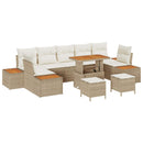Havesofa Sæt med pude 10 pcs Beige og creme