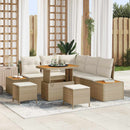 Havesofa Sæt med pude 8 pcs Beige og creme