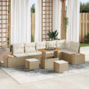 Havesofa Sæt med pude 9 pcs Beige og creme