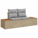 Havesofa Sæt med pude 9 pcs Beige og lys grå